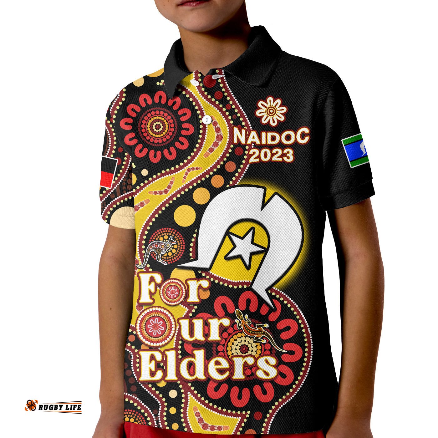 Australia NAIDOC WeekPolo Shirt KID Indigenous For Our Elders