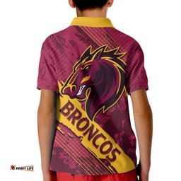 Brisbane Broncos Kid Polo Shirt NRL Angry Broncos