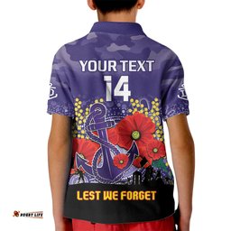Custom Dockers Football ANZAC Kid Polo Shirt Gallipoli Camouflage With Poppies