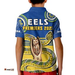Eels Rugby Polo Shirt KID ParraIndigenous Proud Premiers