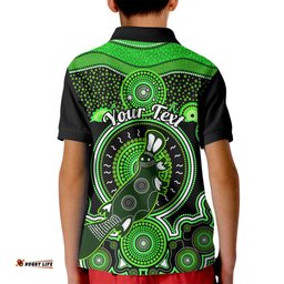 Personalised Australian Astrology Kid Polo Shirt Aboriginal Platypus Zodiac Sign