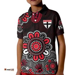 AFL St Kilda Saints 1873 Aboriginal Kid Polo Shirt