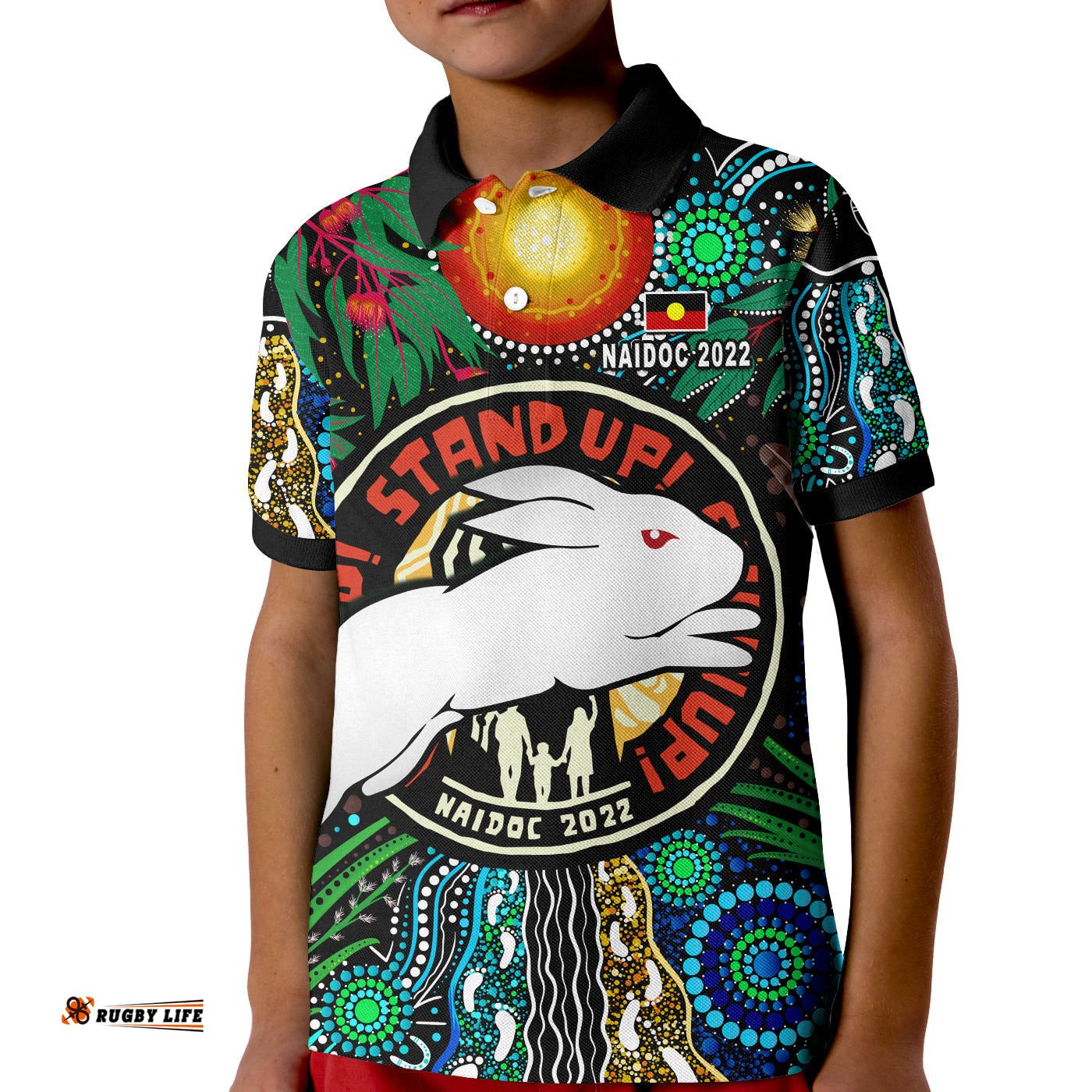 Rabbitohs NAIDOC WeekPolo Shirt KID Aboriginal Get Up