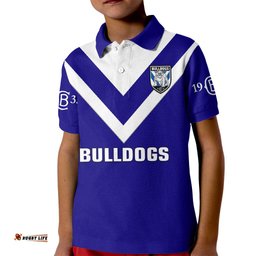 Bulldogs RugbyKid Polo Shirt Canterbury Bankstown Go Dogs
