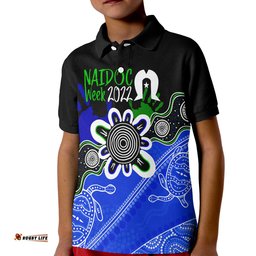 Indigenous Torres Straits NAIDOC WeekKID Polo Shirt Turtles Style