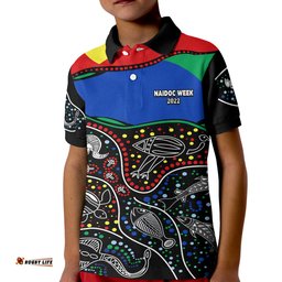 NAIDOC WeekPolo Shirt KID National Aborigines And Torres Strait Islander Animals Aboriginal