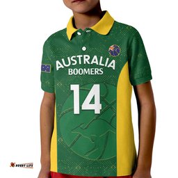 Custom Australia Basketball Kid Polo Shirt Go Champions Aussie Boomers National Color