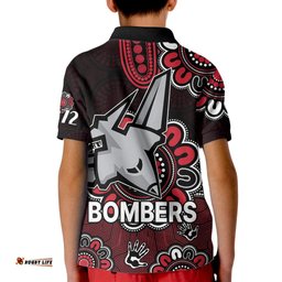 AFL Essendon Bombers 1872 Aboriginal Kid Polo Shirt