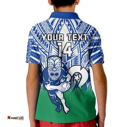 Custom Text And Number Warriors Rugby NAIDOCPolo Shirt KID New Zealand Tiki For Our Elders