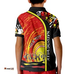 Custom Personalised Aboriginal NAIDOC WeekKID Polo Shirt Get Up Stand Up Show Up