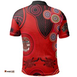 Custom Text Aboriginal Kid Polo Shirt, Aboriginal Dot Patterns For Kids