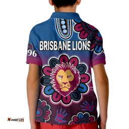 AFL Brisbane Lions 1996 Aboriginal Kid Polo Shirt