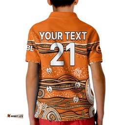 Custom Text And Number Australia Scorchers Cricket Kid Polo Shirt Indigenous-