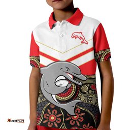 Custom Text And Number Dolphins Rugby Kid Polo Shirt Indigenous Dynamic Version