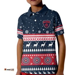 Custom Personalised Demons Christmas Polo Shirt KID Indigenous Melbourne Football