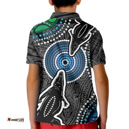 Torest Trait Islands Mix Crocodine Aboriginal Pattern Kid Polo Shirt TS04