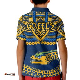 Eels Rugby Kid Polo Shirt Polynesian and Aboriginal Vibe