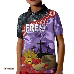 Freo Dockers Football ANZACPolo Shirt KID Aboriginal Mix Slouch Hat