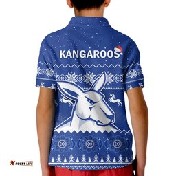 Melbourne Football Polo Shirt KID North Kangaroos Indigenous Merry Christmas