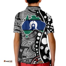 Torest Trait Islands Map Mix Aboriginal Pattern Kid Polo Shirt TS04