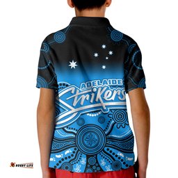 Adelaide Strikers Polo Shirt KID Gradient Aboriginal Dot Painting