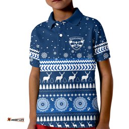 Cats Christmas Polo Shirt KID Indigenous Geelong Football