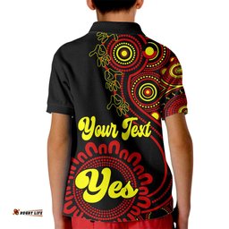 Personalised Australia Walk For Yes Kid Polo Shirt Indigenous VoiceAboriginal Red Vibe