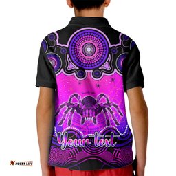 Personalised Australia Scorpio Tarantulas Spider Zodiac Kid Polo Shirt Auz Astrology Aboriginal - Magenta