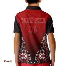 Custom Personalised And NumberMelbourne Renegades Polo Shirt KID Cricket Aboriginal Style
