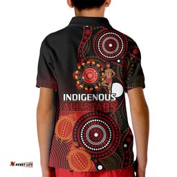 Australia Indigenous Rugby Kid Polo Shirt All Stars Aboriginal Turtle