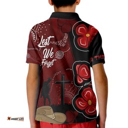 ANZAC Aboriginal Australia Kid Polo Shirt For the Fallen