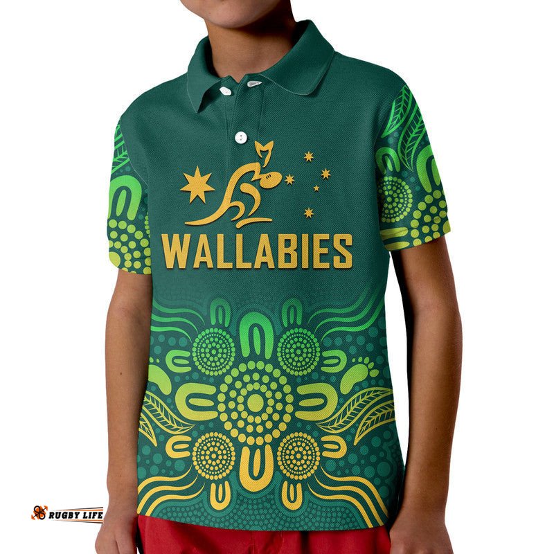 Custom Personalised Australia Rugby Wallabies Kid Polo Shirt