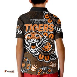 NRL Wests Tigers Rugby Founded 1999 Aboriginal Kid Polo Shirt