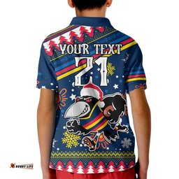 Custom Crows Football Kid Polo Shirt Christmas Vibe-