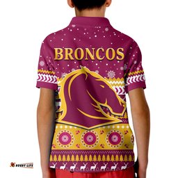Broncos Aboriginal Polo Shirt KID Christmas Brisbane