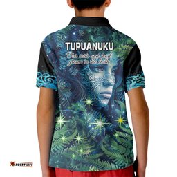 New Zealand Matariki Tupuanuku Kid Polo Shirt Te W o te Hauhake