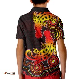 Custom PersonalisedAboriginal Platypus Polo Shirt KID Dot Patterns Style No.2