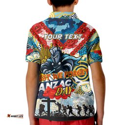 Personalised Titans ANZAC Day Kid Polo Shirt Aboriginal Rising Sun