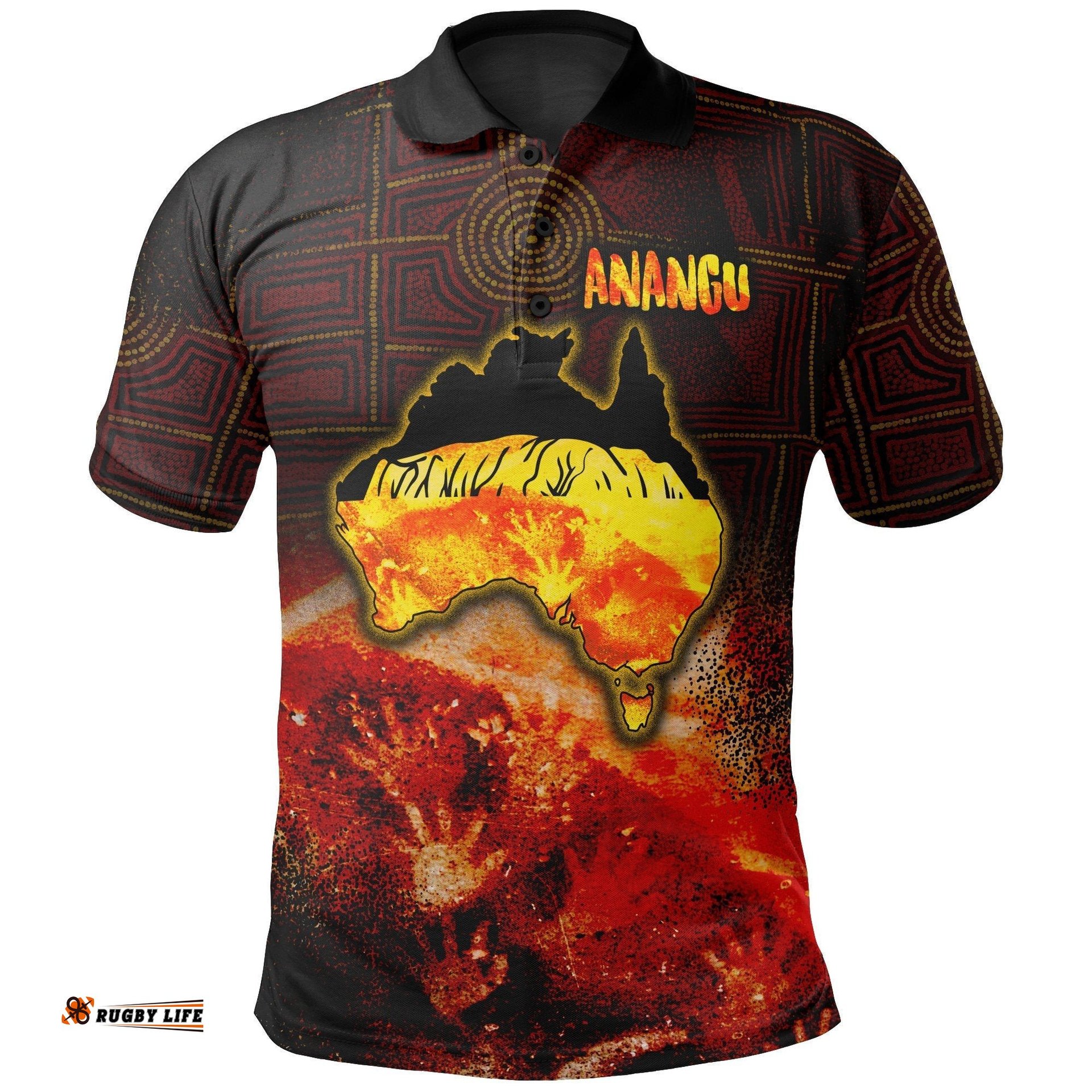 Kid Aboriginal Polo Shirt - Anangu Custodians For Kids
