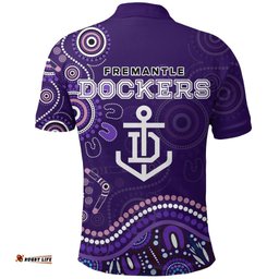 Fremantle Football Club Polo Shirt KID - Aboriginal Dot Painting