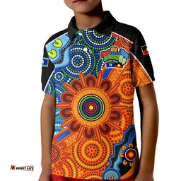 Custom Text and Number NAIDOC WeekPolo Shirt KID Aboriginal and Torres Strait Islanders Together