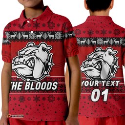 Custom Personalised West Football Club Alice Springs Polo Shirt KID Christmas The Bloods Simple Style - Red