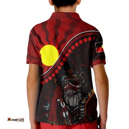 Custom Aboriginal Polo Shirts Kid - Indigenous People And Sun