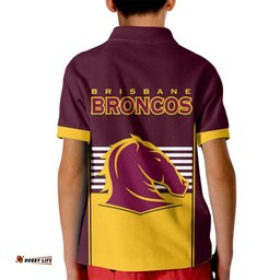 Broncos RugbyKid Polo Shirt Sporty Style Maroon Version