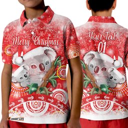 Custom Personalised Australia Koala Christmas Polo Shirt KID Original Style - Red