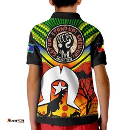 NAIDOC WeekPolo Shirt KID Dhari Aboriginal Get Up! Stand Up! Show Up!