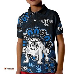 NRL Canterbury-Bankstown Bulldogs Rugby Berries 1935 Aboriginal No2 Kid Polo Shirt