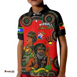 Australia NAIDOCKid Polo Shirt Niabali Indigenous For Our Elders