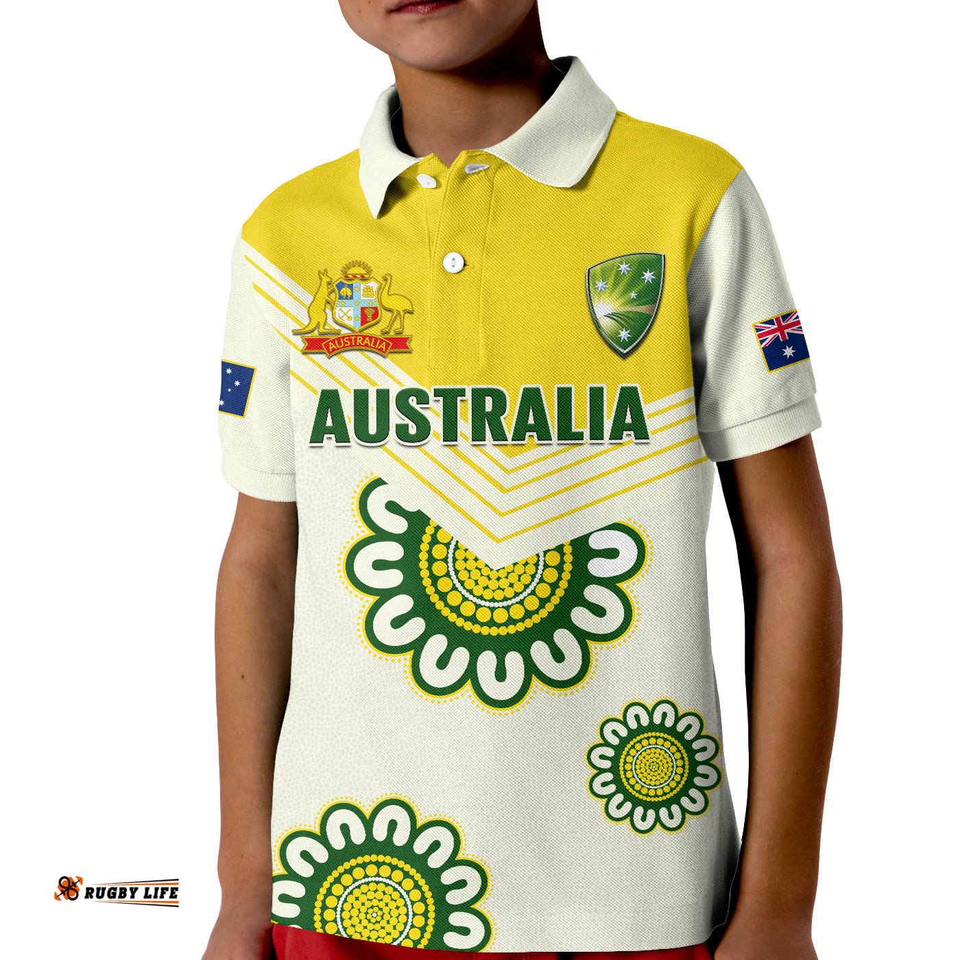 Australia Cricket Polo Shirt KID Boxing Day Test Aussie Indigenous