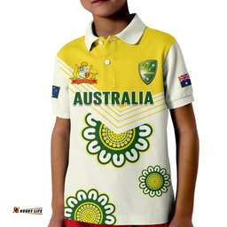 Australia Cricket Polo Shirt KID Boxing Day Test Aussie Indigenous